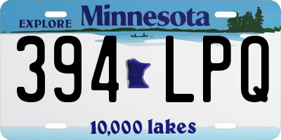 MN license plate 394LPQ