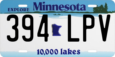 MN license plate 394LPV