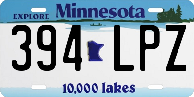 MN license plate 394LPZ