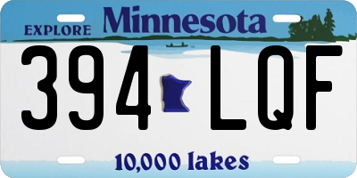 MN license plate 394LQF