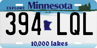 MN license plate 394LQL
