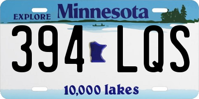 MN license plate 394LQS