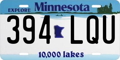 MN license plate 394LQU