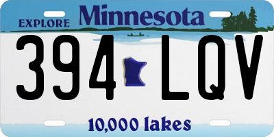 MN license plate 394LQV