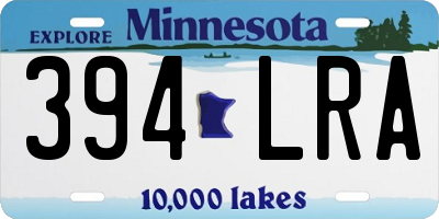 MN license plate 394LRA