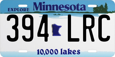MN license plate 394LRC
