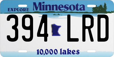 MN license plate 394LRD