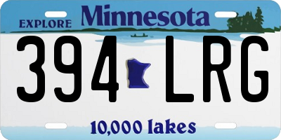 MN license plate 394LRG