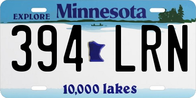 MN license plate 394LRN