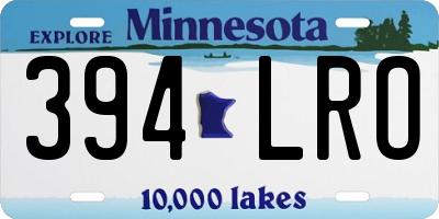MN license plate 394LRO