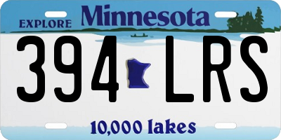 MN license plate 394LRS