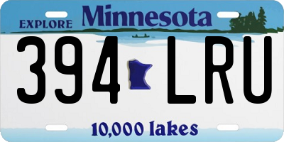 MN license plate 394LRU