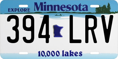 MN license plate 394LRV