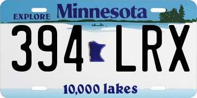 MN license plate 394LRX