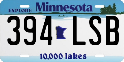 MN license plate 394LSB