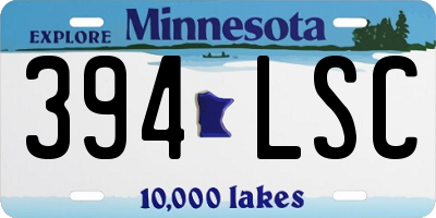 MN license plate 394LSC