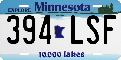 MN license plate 394LSF