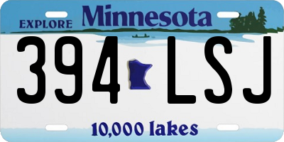 MN license plate 394LSJ