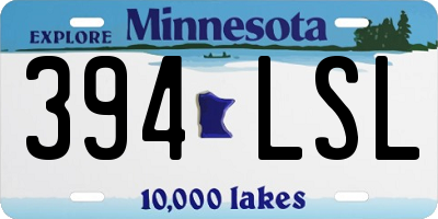 MN license plate 394LSL