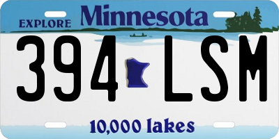 MN license plate 394LSM