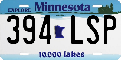 MN license plate 394LSP
