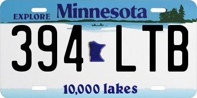 MN license plate 394LTB