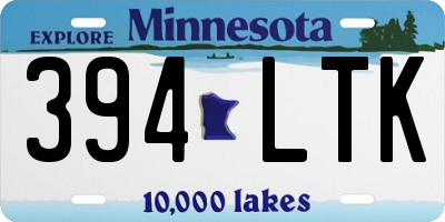 MN license plate 394LTK