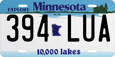 MN license plate 394LUA
