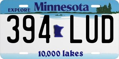 MN license plate 394LUD