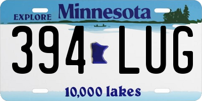 MN license plate 394LUG