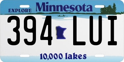 MN license plate 394LUI