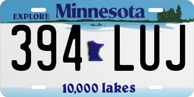 MN license plate 394LUJ