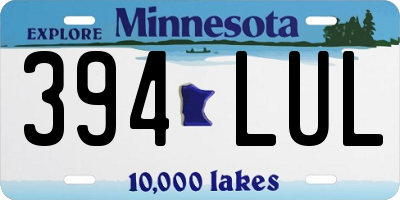 MN license plate 394LUL