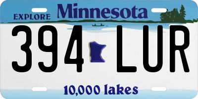 MN license plate 394LUR