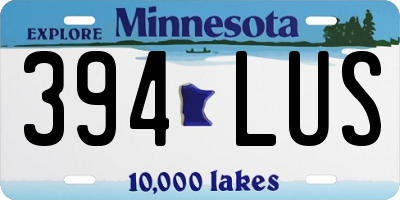MN license plate 394LUS