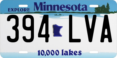 MN license plate 394LVA