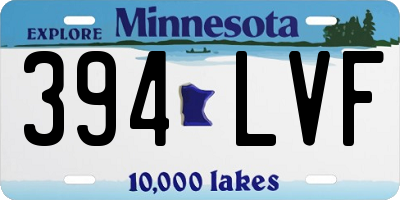 MN license plate 394LVF