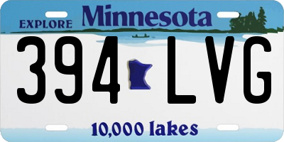 MN license plate 394LVG