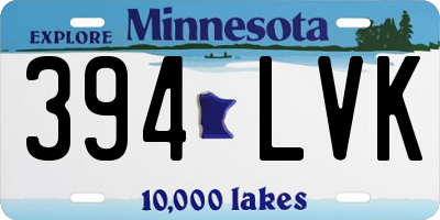 MN license plate 394LVK