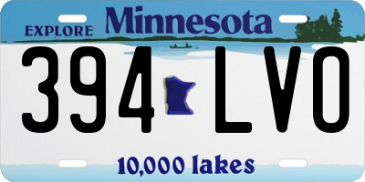 MN license plate 394LVO