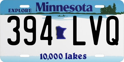 MN license plate 394LVQ