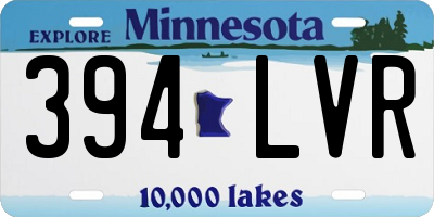 MN license plate 394LVR