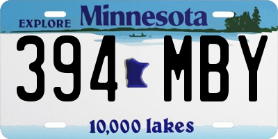 MN license plate 394MBY
