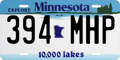 MN license plate 394MHP