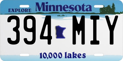 MN license plate 394MIY