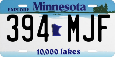 MN license plate 394MJF
