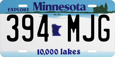 MN license plate 394MJG