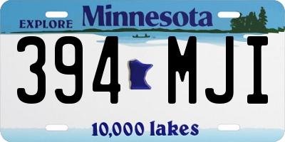 MN license plate 394MJI
