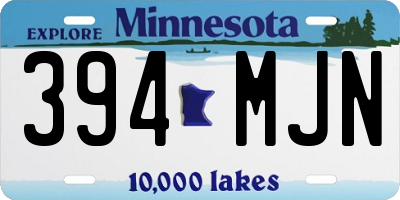 MN license plate 394MJN