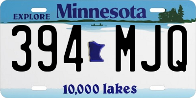 MN license plate 394MJQ